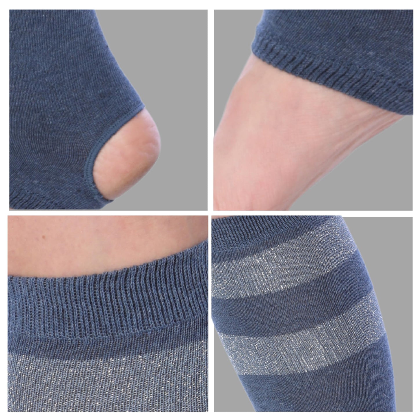 Tipi Toe Women Stirrup Socks - Lightweight Girl's Toeless Socks Over