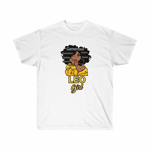 Horoscope Leo Zodiac Girls Afro Black Girl T-Shirt