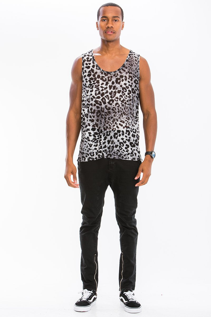 NEUTRAL LEOPARD SPOT TANK