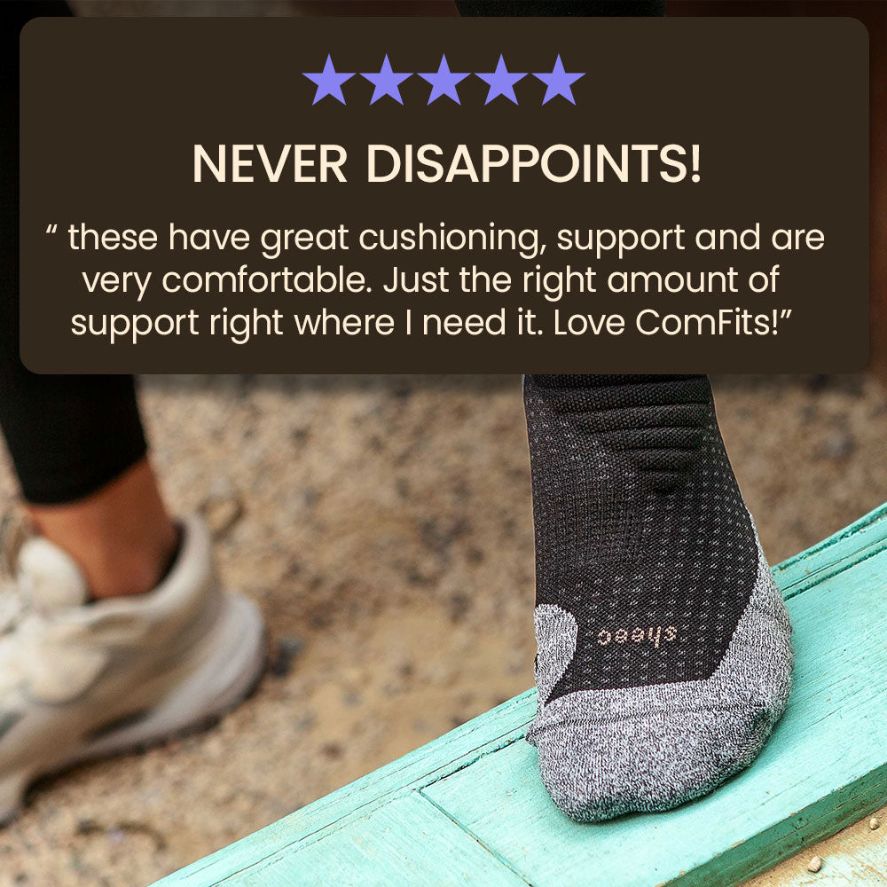 ComFits Compression Aqua-X AeroDri No Show Blister Tab Socks | CHALK