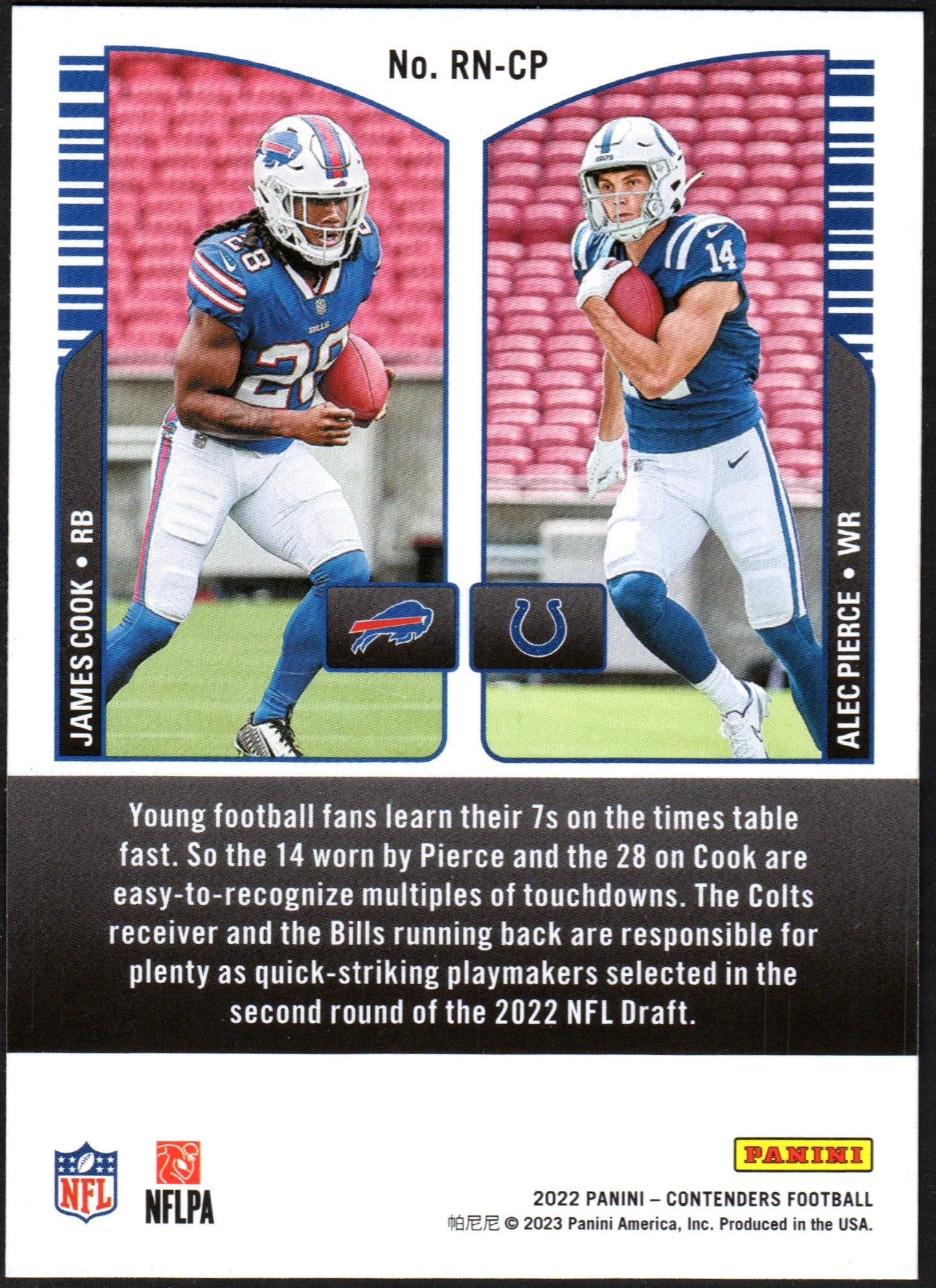 James Cook / Alec Pierce Buffalo Bills / Indianapolis Colts #RN-CP Rou