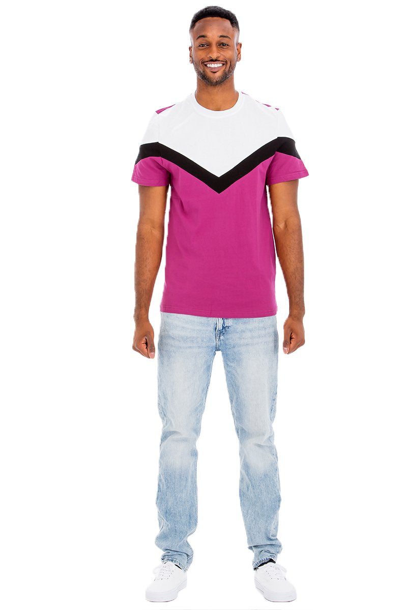 CHEVRON COLORBLOCK TSHIRT