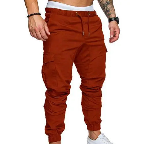 50%HOT2022 New Men's Casual Jogging Pants Solid Color Pocket Pants