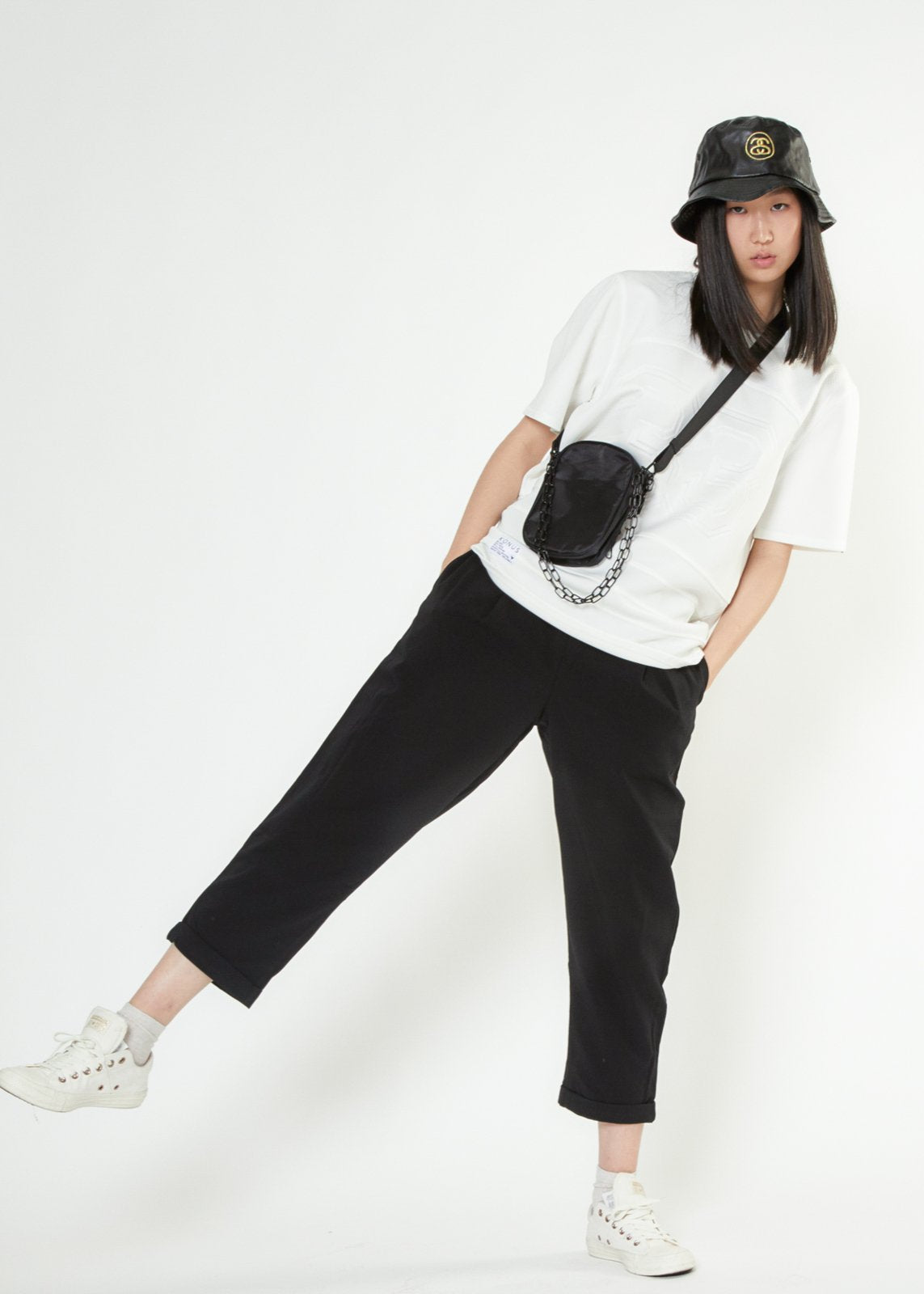 Konus Men's Short Sleeve Tee In Scuba w/ Embossed 33 in White