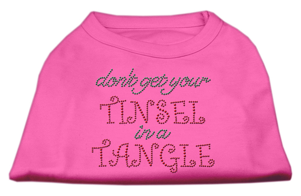 Mirage Pet 52-94 MDBPK 12 in. Tinsel in a Tangle Rhinestone Dog Shirt