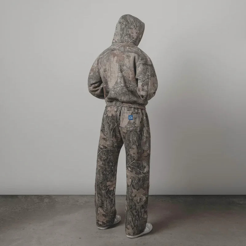 Y2K Retro SweatPants Camouflage Pattern Print Streetwear Men harajuku
