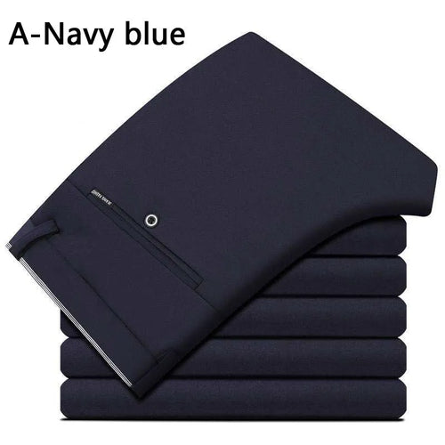 Men's Spring Autumn Fashion Business Casual Long Pants Suit Pants Male