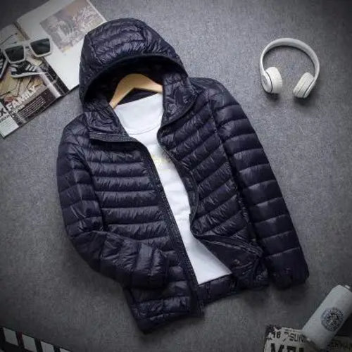 New Autumn And Winter Down Jacket Men's Fashion Hooded Super Light