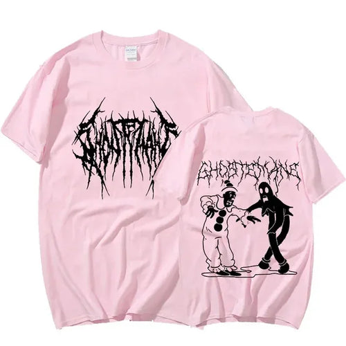 Men Women Print T-shirt Fashion Hip Hop Metal Gothic Rock T Shirt