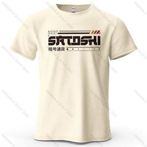 Satoshi and Crypto Printed Men's T-Shirt 100% Cotton Oversized Tech