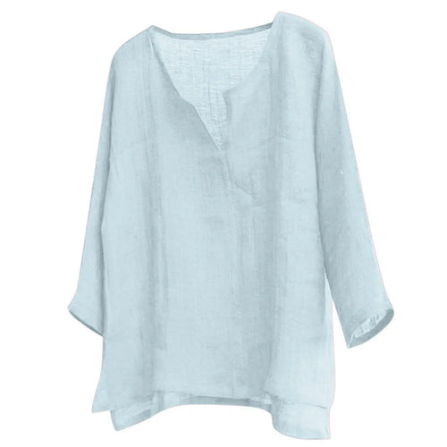 New Men's Summer Spring Long Sleeve Loose Shirt Solid Color Casual
