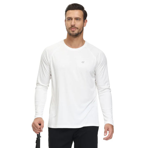Men's Long Sleeve T-Shirt UPF 50+ Rash Guard Tee UV Sun Protection