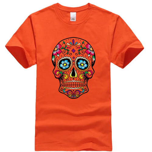Men's T-shirt High Quality 100% Cotton Street Style Loose Cool Skull