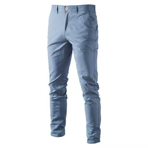 AIOPESON Casual Cotton Men Trousers Solid Color Slim Fit Men's Pants