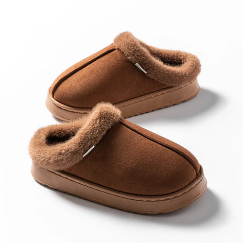 Women Fluffy Slippers for Autumn Winter Indoor EVA Thick Sole