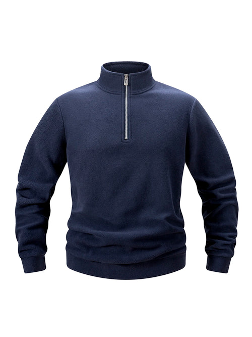 2025 Men Casual Fleece Sweatshirts Tops Men Sport Classic Stand Collar