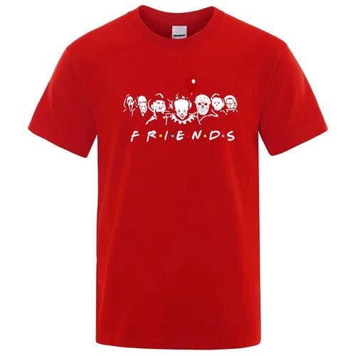 Men's High Quality T-shirt 100% Cotton T-shirt Funny Friends Print T