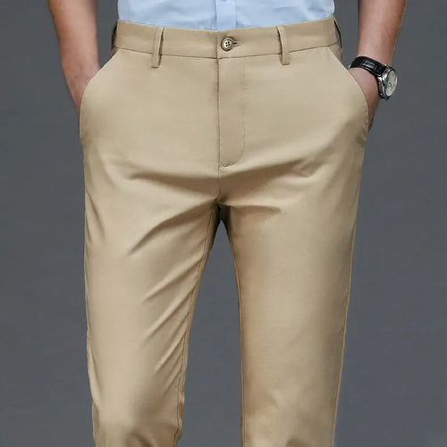 Male Smart Casual Pants Stretchy Sports Men's Fast Dry Trousers Spring