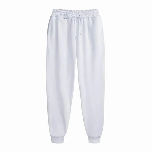Men's Casual Sweatpants Fleece Sports Pants Unisex Fashion Solid Loose