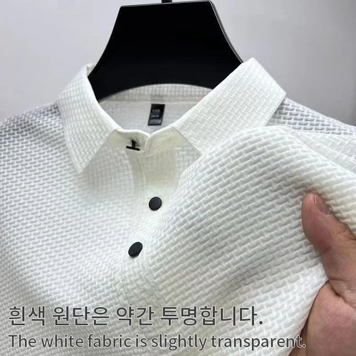 Brand Clothes Summer New Men's Short Sleeve T-shirt Ice Silk Cool and