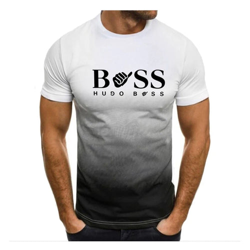 Summer Men's Clothing Whatever Print Short Sleeve Men Trend Products
