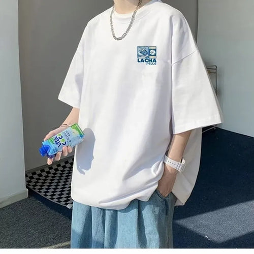 8XL Korean Loose Fitting T-shirt Fashion American Japanese Fuji