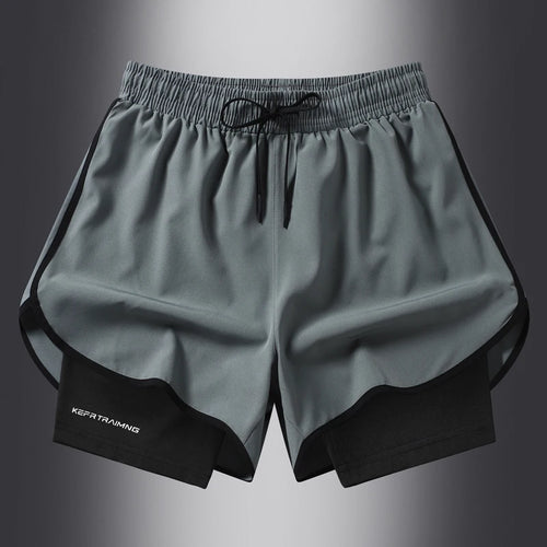 Fake two pieces of summer sports shorts, men's and women's quick