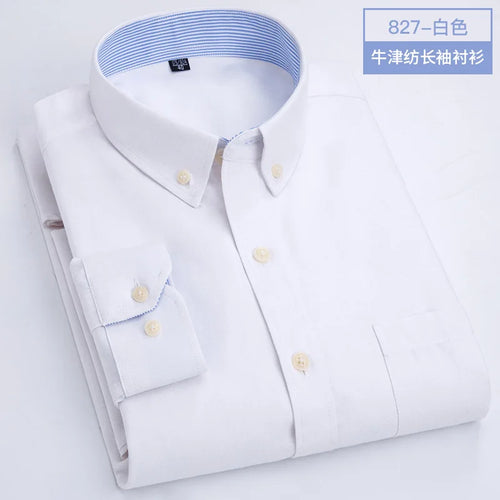 Men's long sleeve shirt Spring summer autumn winter Oxford woven slim
