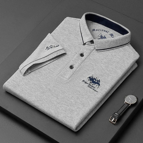 Summer Mens Embroidered Polo Shirts Short Sleeve Shirt Luxury Top