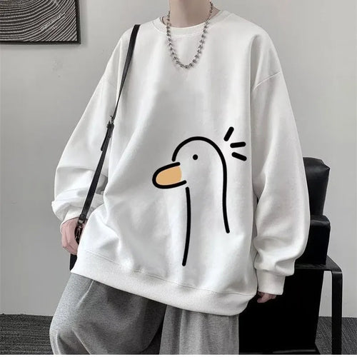 【M-8XL Sweatshirts】Men Oversized Sweatshirt Fashion Loose Yellow Duck