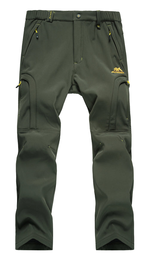 Men's Waterproof Hiking Pants Outdoor Fleece Lined Snow Ski Pants