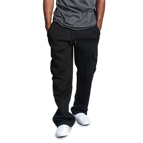 Men's Cargo Pants Loose Drawstring Sweatpants with Pockets Sports