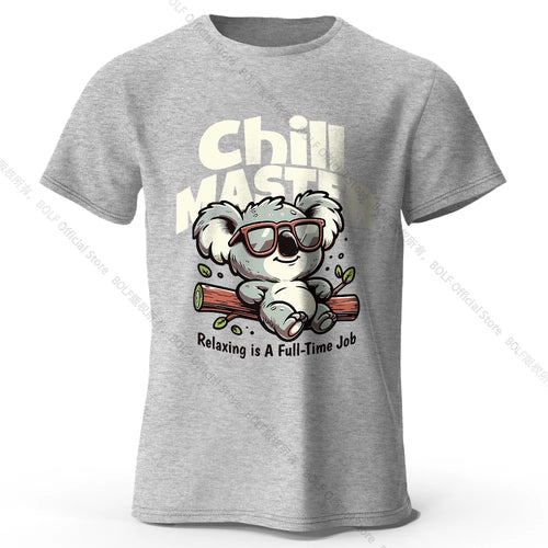 Whimsical Hand-painted Animal T-shirt 100% Cotton - Cute Cartoon Style