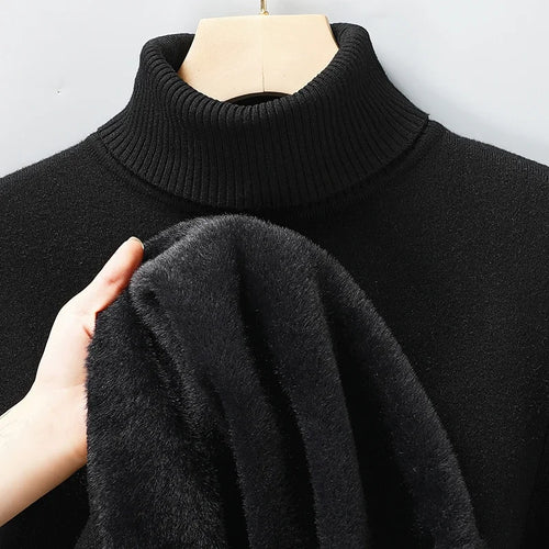Sweatwear Mens Anti-pilling High Quality Knitted Turtleneck Sweater