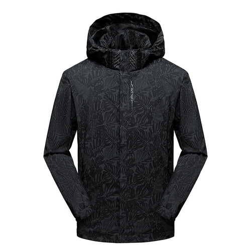 2025 Men's Casual Waterproof Windbreaker Jacket Full Zip Up Hooded
