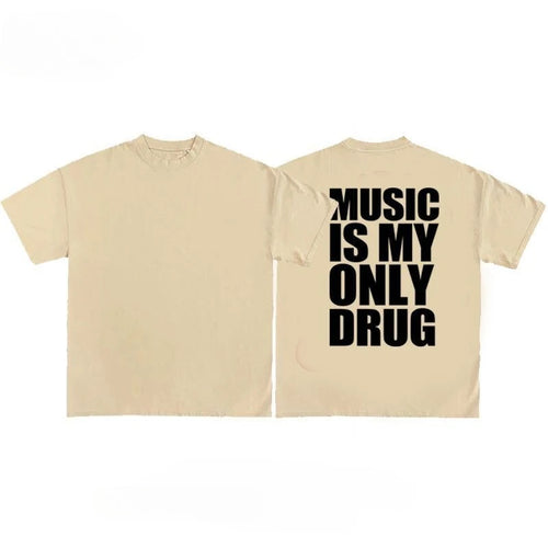 Alphabet Musicis My Only Drug Fun English Short-sleeved T-shirt Summer