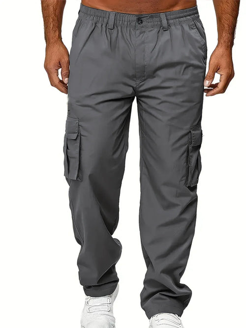 Men's Cargo Pants Sweatpants Outdoor Loose Straight Long Trousers
