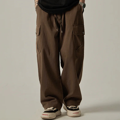 Men's Sweatpants 2025 Spring Autumn Vintage Japanese Wide Leg Straight