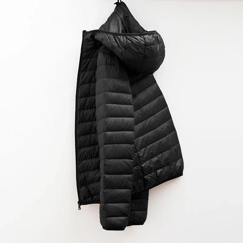 2024 Men Winter Coat Fashion Hooded White Duck Down Jackets Plus Size