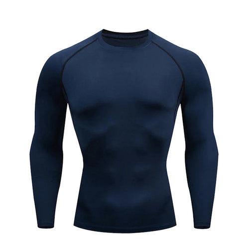 Men's Compression Shirt Men Rashgard Fitness Long Sleeve Running Shirt