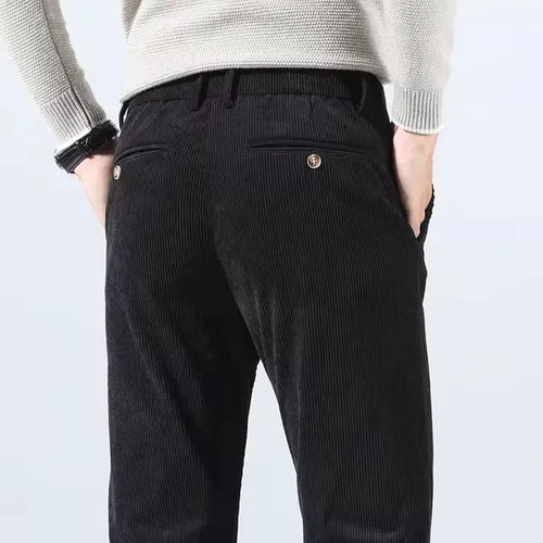 Autumn and Winter Men's Corduroy Trousers New Men's Clothing Stretch