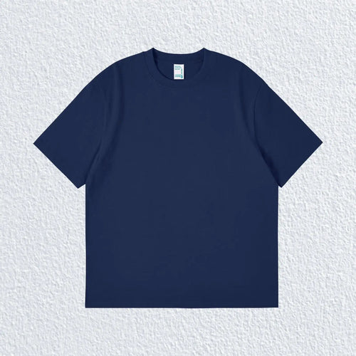 Pure White 260g Heavy T-shirt Men's Summer Pure Cotton Short-sleeved