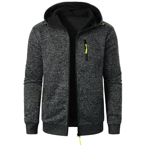 New Men's Sports Fitness Casual Sweatshirt Cardigan Hooded Jackets