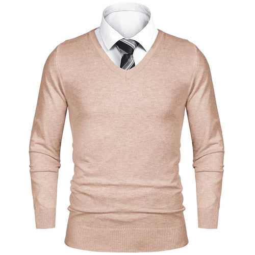 Animal Game Mens Business Sweater Casual V Neck Pullover Cold Blouse