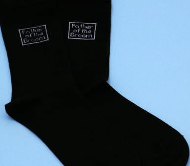 Ivy Lane Design 21XSI Father of the Groom Socks - Black and White