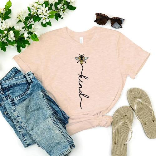 Inspirational Shirt – Bee Kind Script Tee