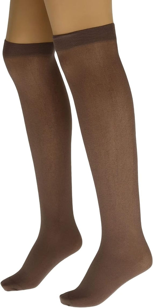 6 Pairs Women's Tear-Free Nylon Over The Knee Sheer Socks 70 Denier