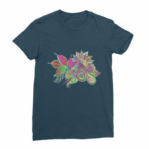 Womens Classic T-Shirt, Floral Odyssey Graphic