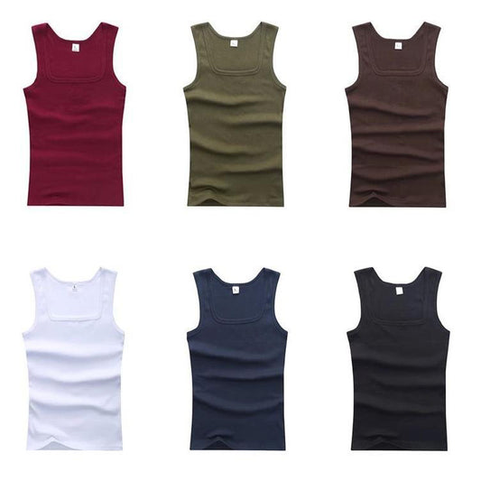 2020 Summer Plus Size Men Clothing Tank Tops Black White Gray Singlets