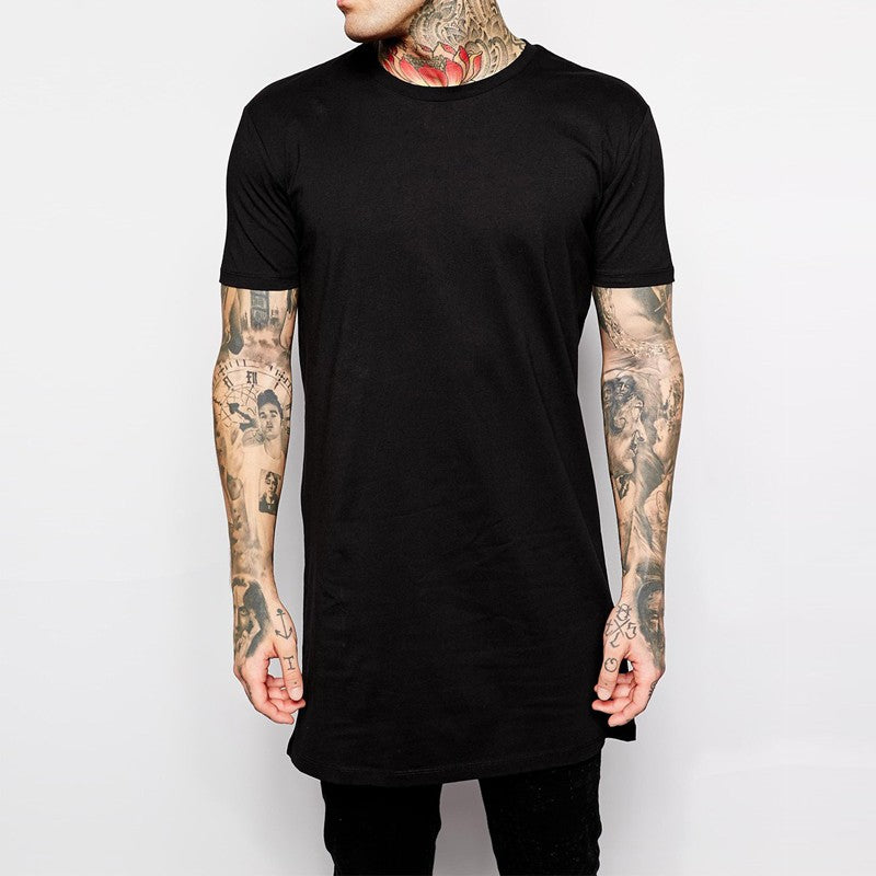 2022 Brand New Clothing Mens Black Mens Long T Shirt Tops Hip Hop Man